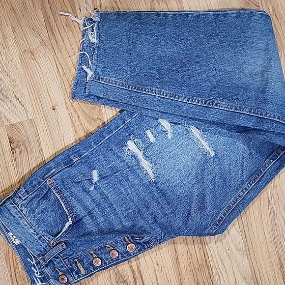 We The Free Women's Regular Distressed High Rise Blue Distressed Jeans Size 27 - Picture 8 of 8